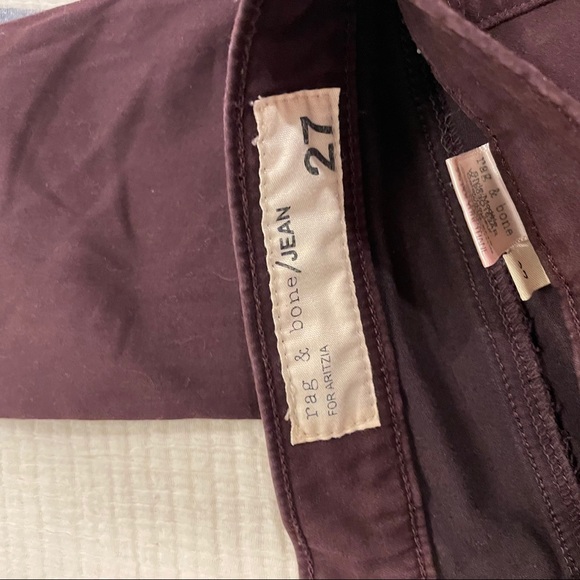 Rag & Bone for Aritzia Skinny Legging in Wine - Picture 6 of 9